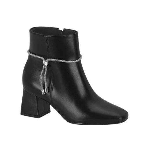 BOTA VIZZANO SALTO BLOCO CORDÃO STRASS PRETO - 3098.102
