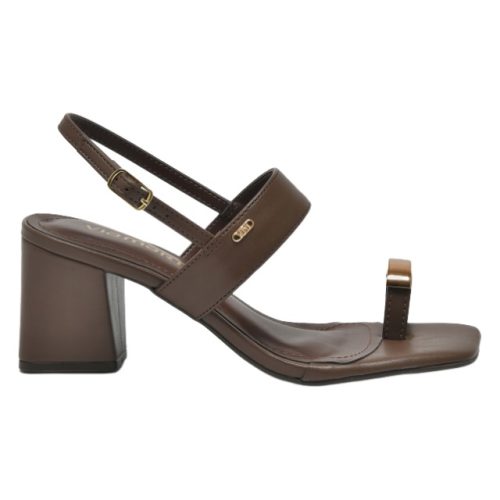 SANDÁLIA VIA MARTE SALTO BLOCO MARROM - 264-007-01